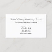 カラフルカスタムパティシイメージベイカー写真テンプレート 名刺 (裏面)