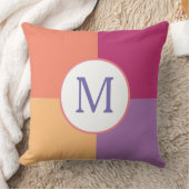 カラフルカスタムモダンイニシャル クッション (ブランケット)