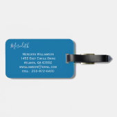 カラフルカスタムユニークレタリング瑪瑙ラゲージタグ ラゲッジタグ (裏面横)