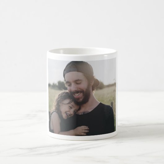 カラフルカスタム写真 – 父の日のツートーンコーヒー コーヒーマグカップ (中央)