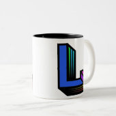 カラフルカスタム文字L ツートーンマグカップ (正面右)