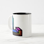 カラフルカスタム文字L ツートーンマグカップ (正面左)