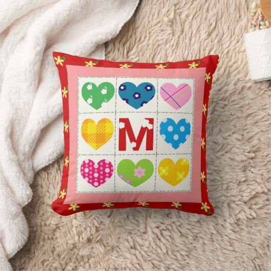 カラフルカスタム母クッションモノグラム枕🎁 クッション (ブランケット)