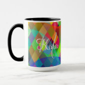 カラフルカスタム煙とレインボーハーレクイン マグカップ (左)