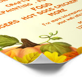 カラフルカスタム秋フェスティバルチラシ広告 ポスター (角)