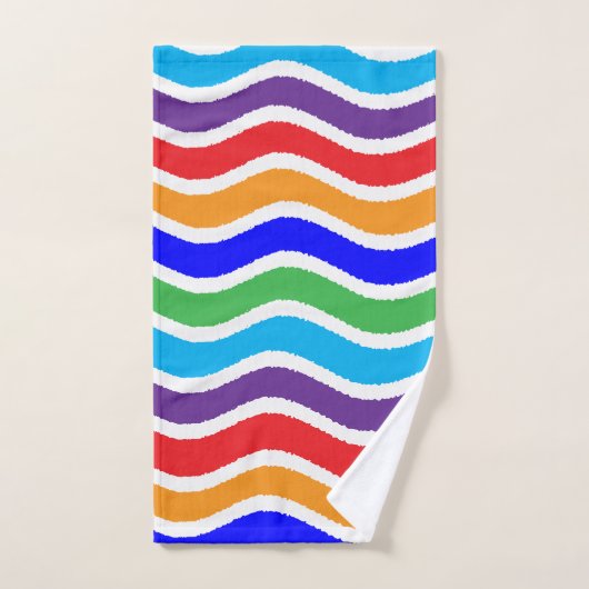 カラフルカスタム紙効果 バスタオルセット (ハンドタオル)