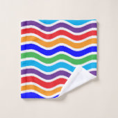 カラフルカスタム紙効果 バスタオルセット (ウォッシュタオル)