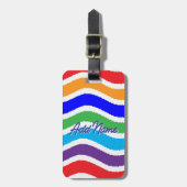 カラフルカスタム紙効果 ラゲッジタグ (正面縦)