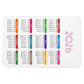 カラフルカスタム2021年カレンダー マグネット (横)