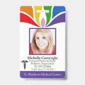 カラフルカスタムRainbow Hospital Employee Medical バッジ (Front)