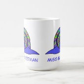 カラフルカタツムリ数々のの可愛い色の動物アートの名前 コーヒーマグカップ (中央)