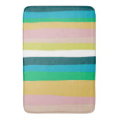 カラフルカッコいいおもしろいストライプ バスマット (正面縦)