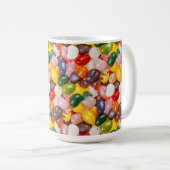 カラフルカッコいい甘いイースタージェリービーンズキャンディ コーヒーマグカップ (正面右)