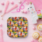 カラフルカッコいい甘いイースタージェリービーンズキャンディ ペーパープレート (パーティー)