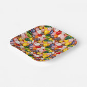 カラフルカッコいい甘いイースタージェリービーンズキャンディ ペーパープレート (傾斜あり)