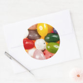 カラフルカッコいい甘いイースタージェリービーンズキャンディ ラウンドシール (封筒)