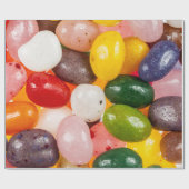カラフルカッコいい甘いイースタージェリービーンズキャンディ ラッピングペーパー (フラット)