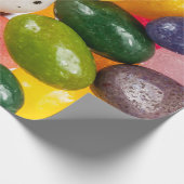 カラフルカッコいい甘いイースタージェリービーンズキャンディ ラッピングペーパー (角)