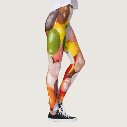 カラフルカッコいい甘いイースタージェリービーンズキャンディ レギンス (右)