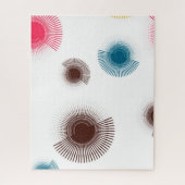 カラフルカッコいい都市のブラシ線の円 ジグソーパズル (縦)