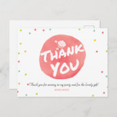 カラフルカップケーキありがとう ポストカード (正面/裏面)