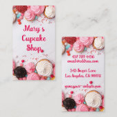 カラフルカップケーキとキャンディーベーカリー 名刺 (正面/裏面)