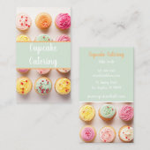 カラフルカップケーキのベーカリー個人名 名刺 (正面/裏面)