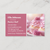 カラフルカップケーキの生地 名刺 (裏面)