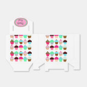 カラフルカップケーキ – 任意の大事な行事 フェイバーボックス (折り畳みなし)