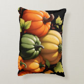 カラフルカボチャ黒の背景 アクセントクッション (裏面(縦))