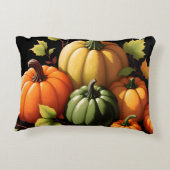 カラフルカボチャ黒の背景 アクセントクッション (裏面)