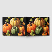 カラフルカボチャ黒の背景 ゲストブック (全面)