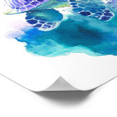 カラフルカメ水彩画 – Spirit Animal Pos ポスター (角)