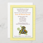 カラフルカメ5x7赤ちゃんシャワー招待状 – 黄色 招待状 (正面/裏面)