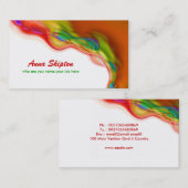 カラフルカラーユニークモダン抽象芸術トレンディーシック 名刺 (正面/裏面)