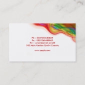 カラフルカラーユニークモダン抽象芸術トレンディーシック 名刺 (裏面)