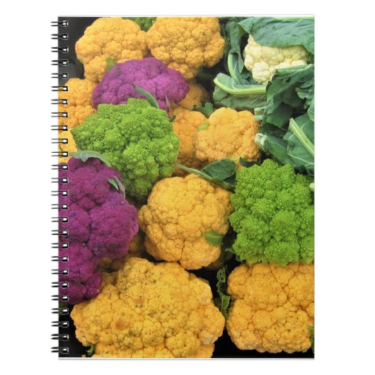 カラフルカリフラワー秋の装飾 ノートブック (正面)