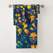 カラフルカーニバルお祝い記号no 2 バスタオルセット (インサイチュ)