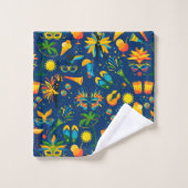 カラフルカーニバルお祝い記号no 2 バスタオルセット (ウォッシュタオル)