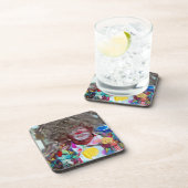 カラフルカーニバルピエロ抽象芸術印象主義 コースター (右側)