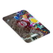 カラフルカーニバルピエロ抽象芸術印象主義 マグネット (右側)