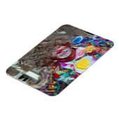 カラフルカーニバルピエロ抽象芸術印象主義 マグネット (左側)