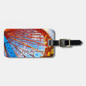カラフルカーニバルフェリス楽しむホイールザジャーニー ラゲッジタグ (正面横)