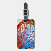 カラフルカーニバルフェリス楽しむホイールザジャーニー ラゲッジタグ (正面縦)