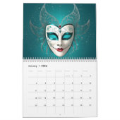 カラフルカーニバルマスク カレンダー (1月 2026)