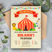 カラフルカーニバル回路子供の誕生日招待状 招待状