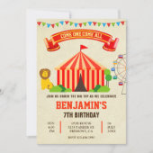 カラフルカーニバル回路子供の誕生日招待状 招待状 (正面)