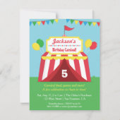 カラフルカーニバル子供の誕生日パーティの招待状 招待状 (正面)