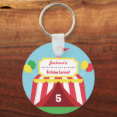 カラフルカーニバル子供の誕生日パーティーキーチェーン キーホルダー (正面)