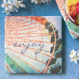 カラフルカーニバル観覧車ス楽しむクリプト引用文 ストーンコースター